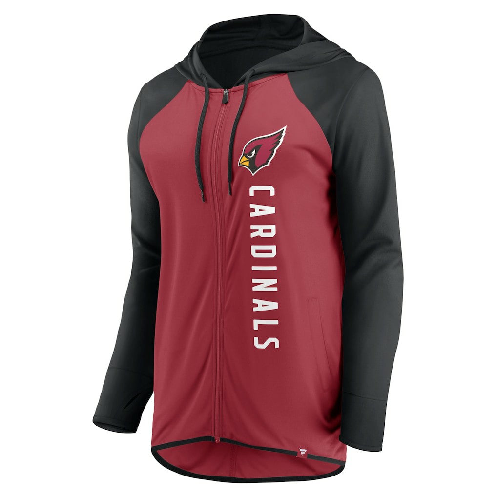 Arizona Cardinals Women's Forever Fan Full-Zip Hoodie Cardinal/Black
