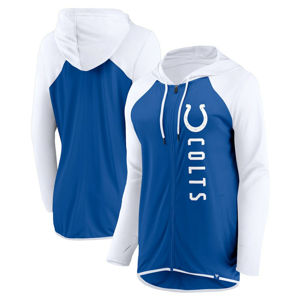 Indianapolis Colts Women's Forever Fan Full-Zip Hoodie Royal/White