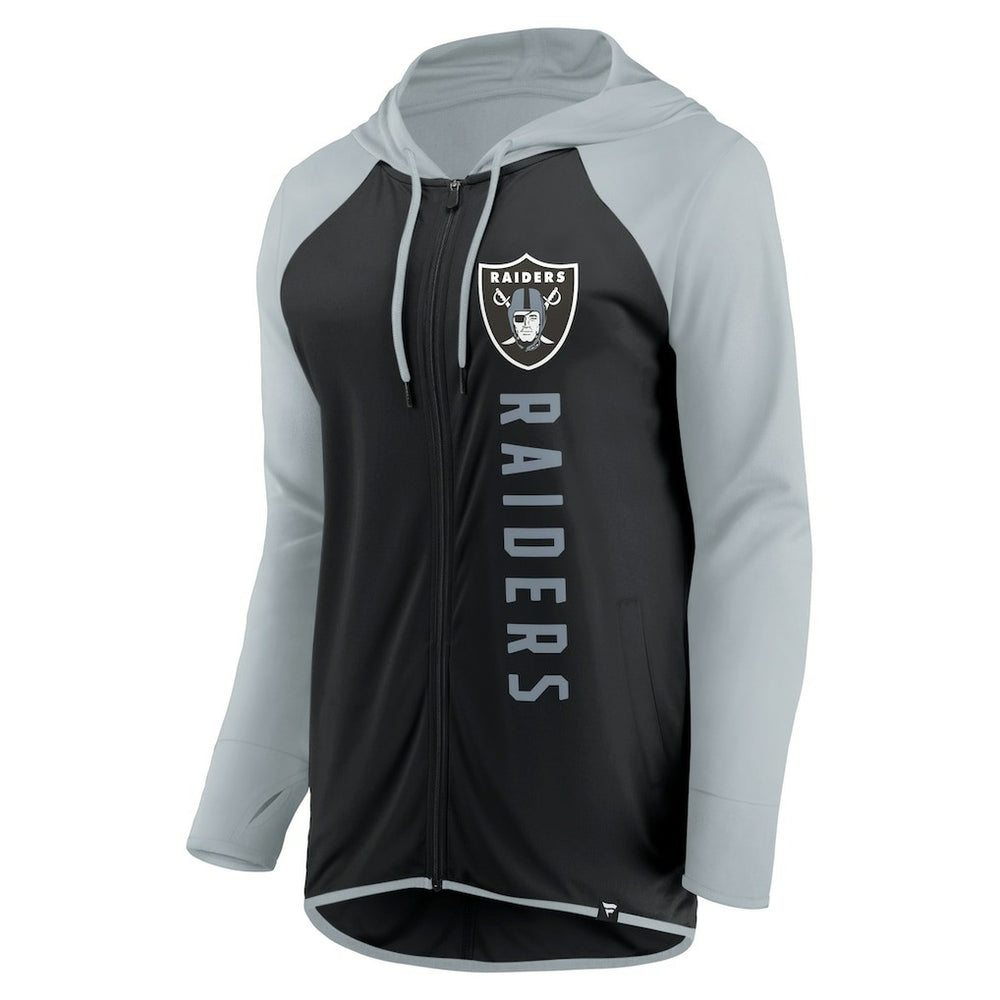 Las Vegas Raiders Women's Forever Fan Full-Zip Hoodie Black/Silver