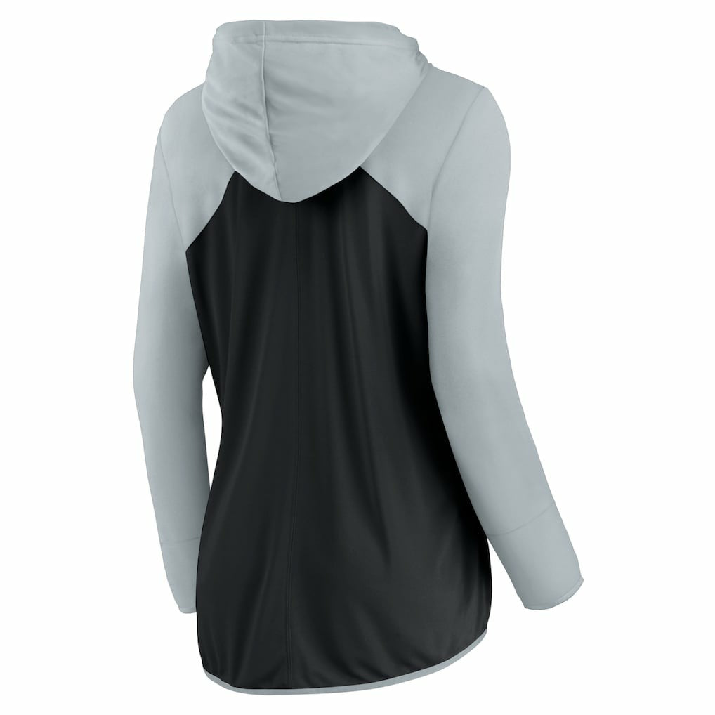 Las Vegas Raiders Women's Forever Fan Full-Zip Hoodie Black/Silver