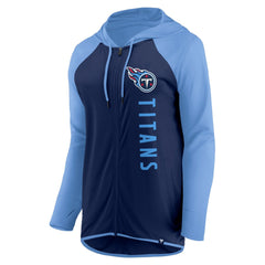 Tennessee Titans Women's Forever Fan Full-Zip Hoodie Navy/Light Blue