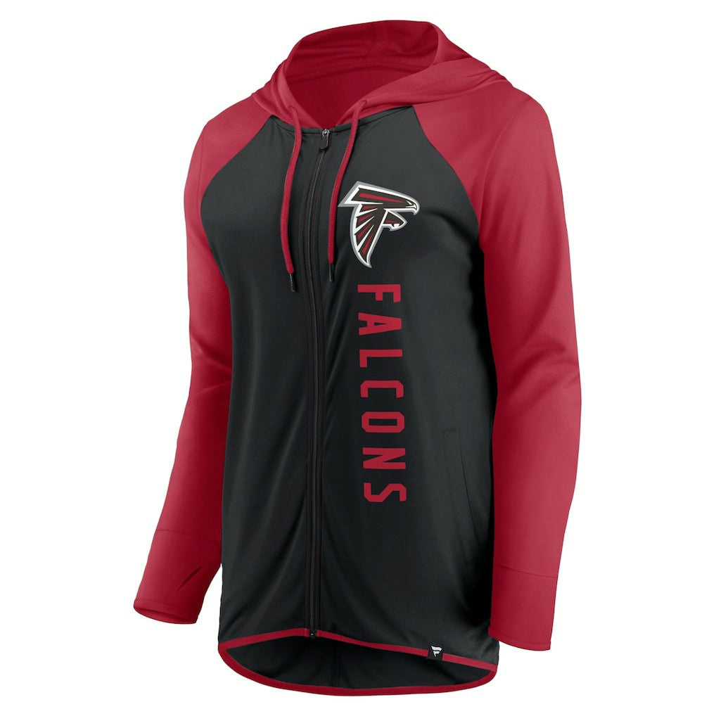 Atlanta Falcons Women's Forever Fan Full-Zip Hoodie Black/Red