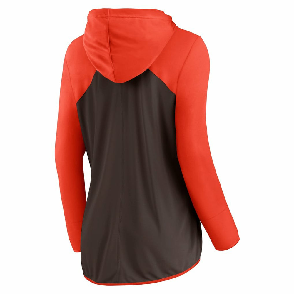Cleveland Browns Women's Forever Fan Full-Zip Hoodie Brown/Orange