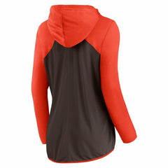 Cleveland Browns Women's Forever Fan Full-Zip Hoodie Brown/Orange