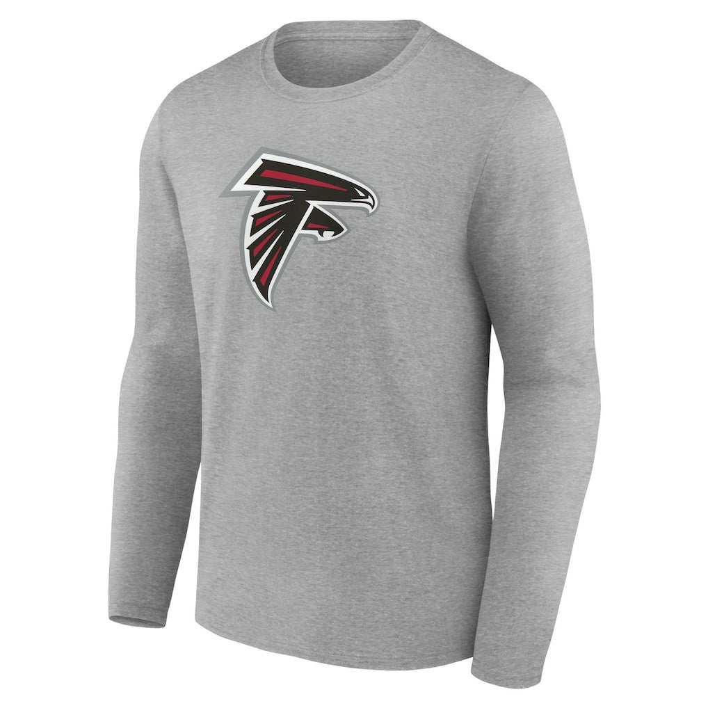 Atlanta Falcons Primary Team Logo Long Sleeve T-Shirt Heather Gray