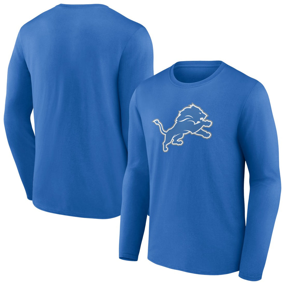 Detroit Lions Primary Team Logo Long Sleeve T-Shirt Blue