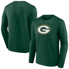 Green Bay Packers Primary Team Logo Long Sleeve T-Shirt Green