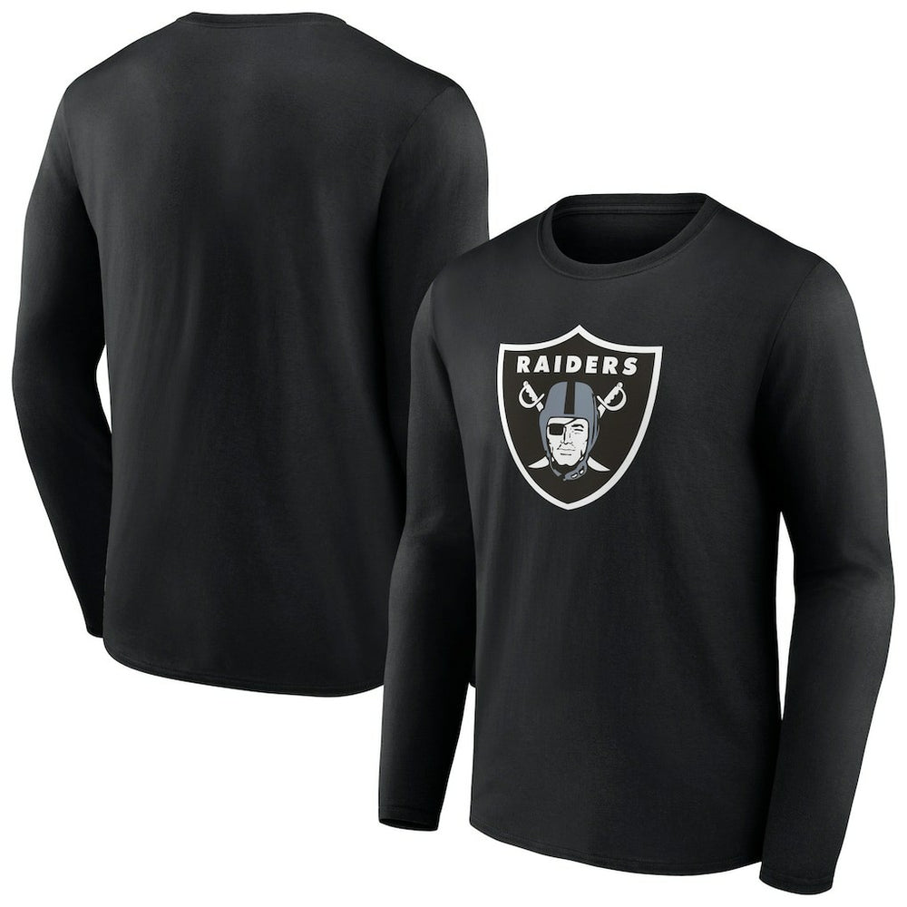 Las Vegas Raiders Primary Team Logo Long Sleeve T-Shirt Black