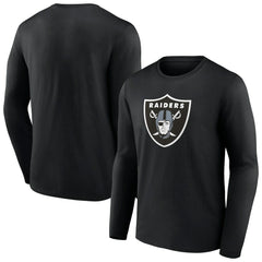 Las Vegas Raiders Primary Team Logo Long Sleeve T-Shirt Black