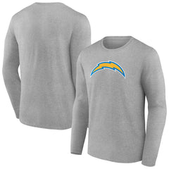 Los Angeles Chargers Primary Team Logo Long Sleeve T-Shirt Heather Gray