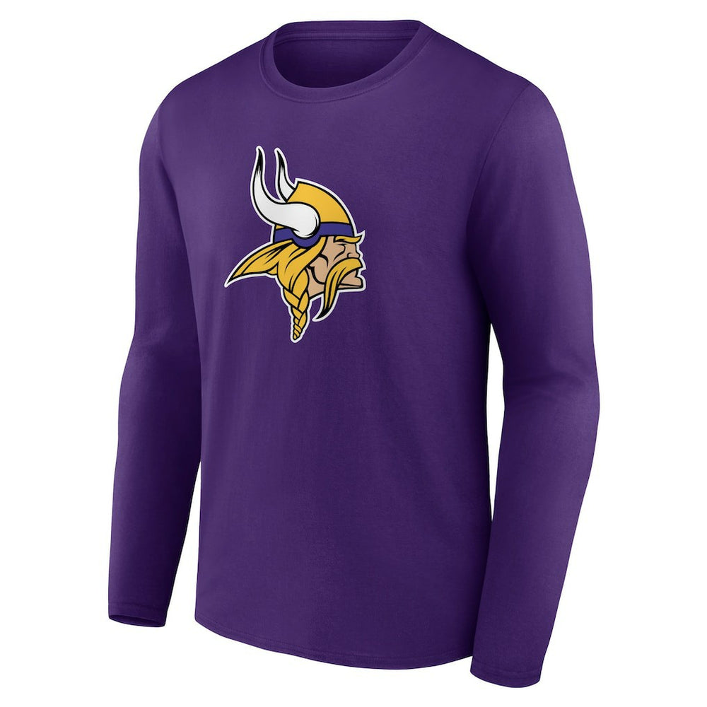 Minnesota Vikings Primary Team Logo Long Sleeve T-Shirt Purple