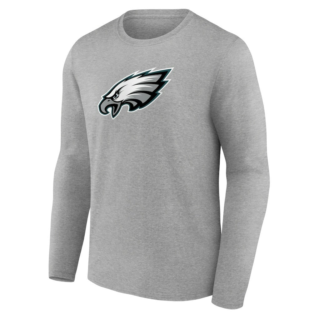 Philadelphia Eagles Primary Team Logo Long Sleeve T-Shirt Heather Gray