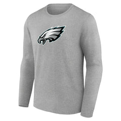 Philadelphia Eagles Primary Team Logo Long Sleeve T-Shirt Heather Gray