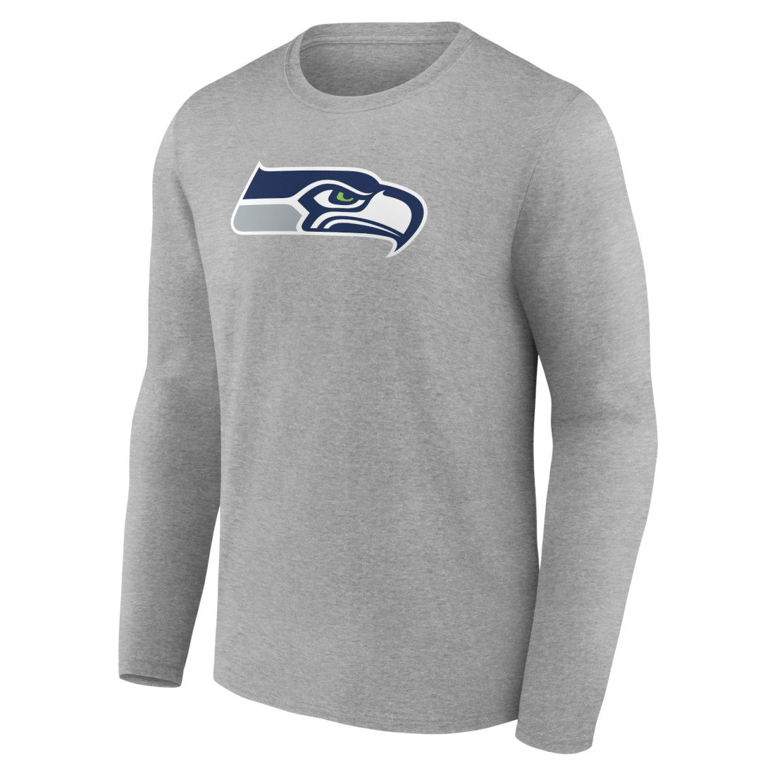 Seattle Seahawks Primary Team Logo Long Sleeve T-Shirt Heather Gray