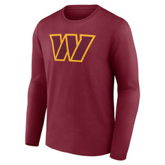 Washington Commanders Primary Team Logo Long Sleeve T-Shirt Burgundy
