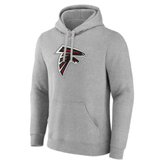 Atlanta Falcons Primary Team Logo Fitted Pullover Hoodie Heather Gray