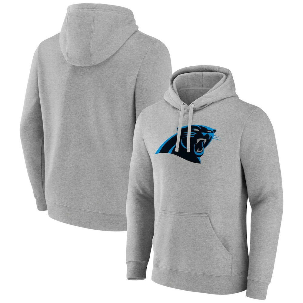 Carolina Panthers Primary Logo Fitted Pullover Hoodie Heather Gray