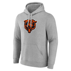 Chicago Bears Primary Team Logo Fitted Pullover Hoodie Heather Gray