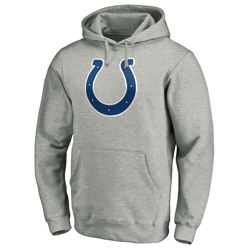 Indianapolis Colts Primary Team Logo Fitted Pullover Hoodie Heather Gray