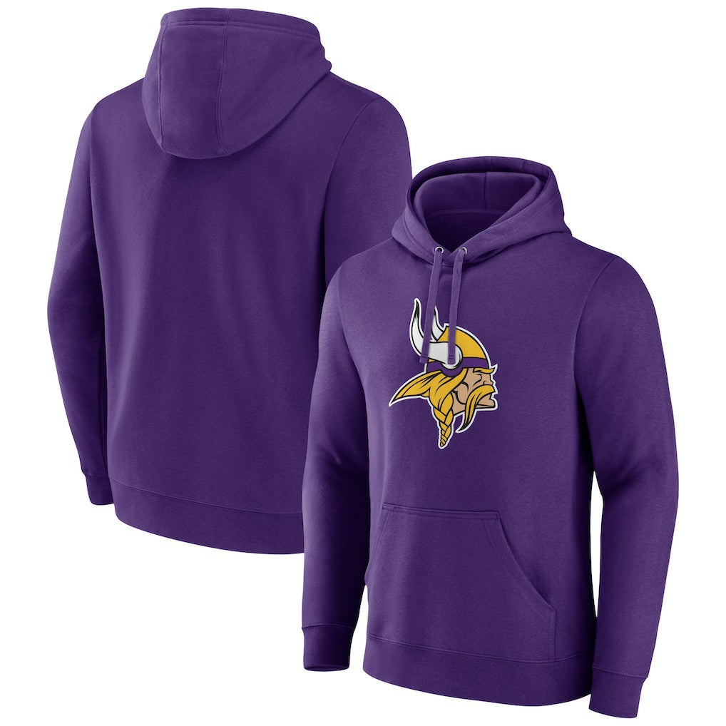 Minnesota Vikings Primary Team Logo Fitted Pullover Hoodie Purple