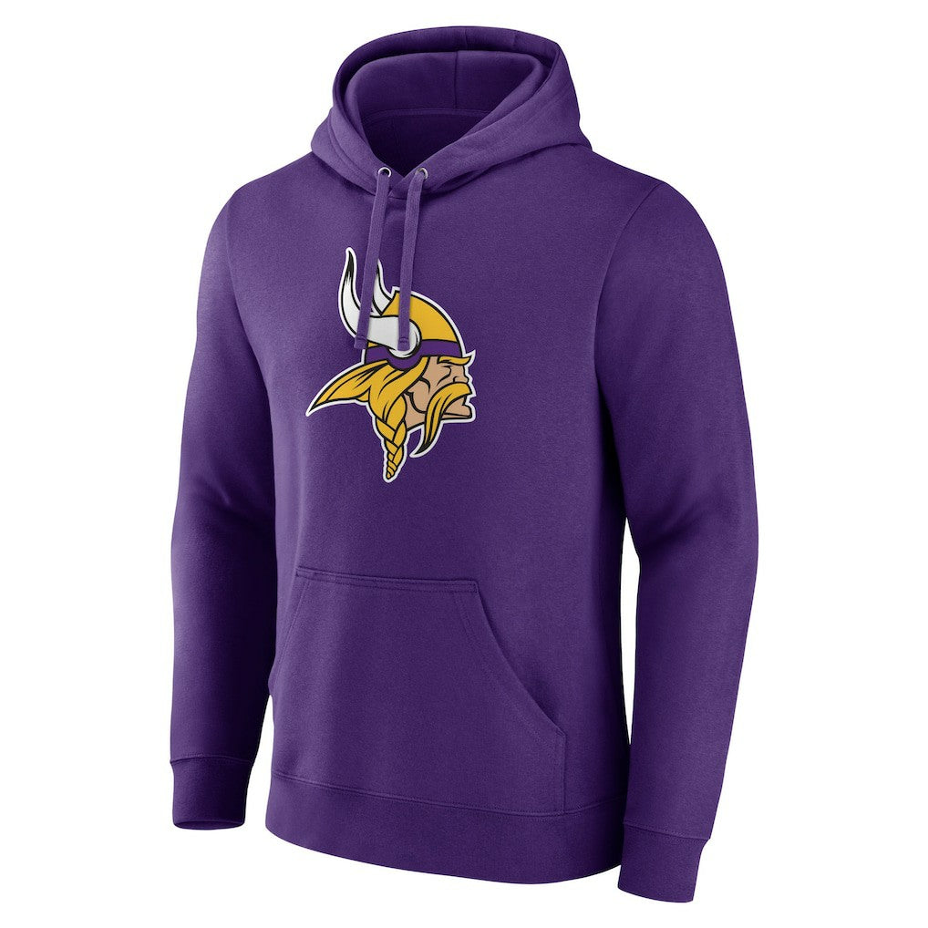 Minnesota Vikings Primary Team Logo Fitted Pullover Hoodie Purple