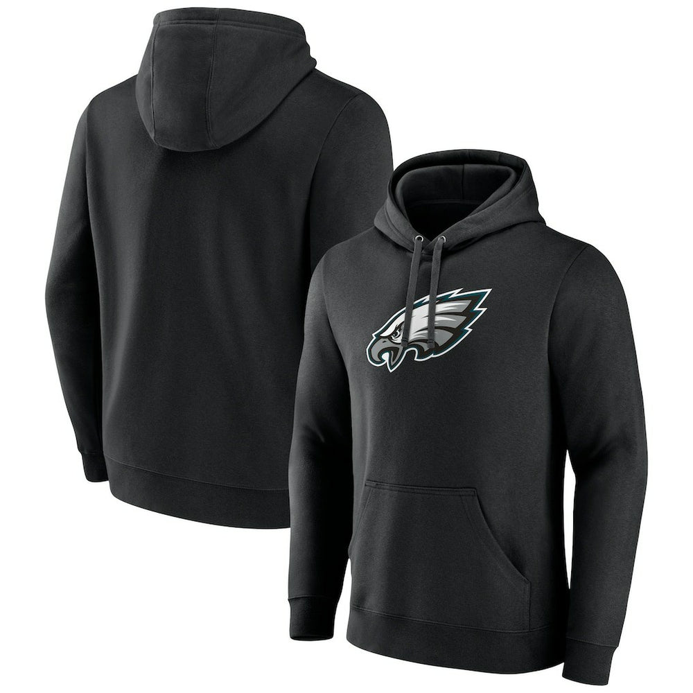 Philadelphia Eagles Primary Team Logo Fitted Pullover Hoodie Black