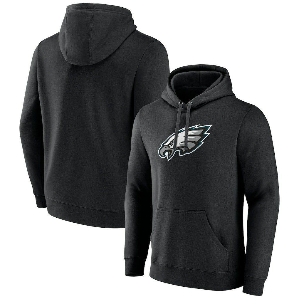Philadelphia Eagles Primary Team Logo Fitted Pullover Hoodie Black