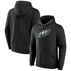 Philadelphia Eagles Primary Team Logo Fitted Pullover Hoodie Black