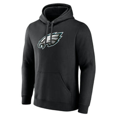 Philadelphia Eagles Primary Team Logo Fitted Pullover Hoodie Black
