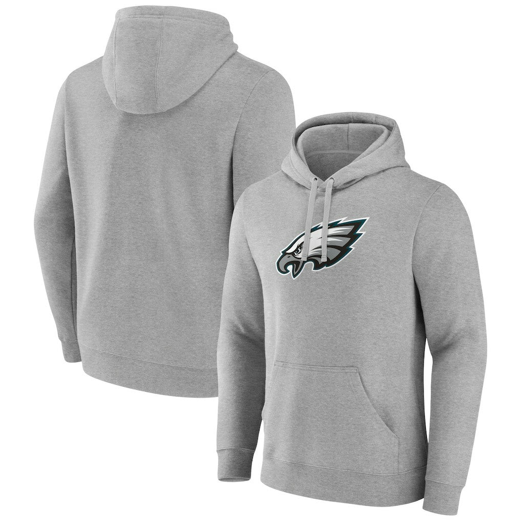 Philadelphia Eagles Primary Team Logo Fitted Pullover Hoodie Heather Gray
