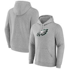 Philadelphia Eagles Primary Team Logo Fitted Pullover Hoodie Heather Gray