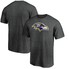 Baltimore Ravens Primary Logo T-Shirt Heather Charcoal