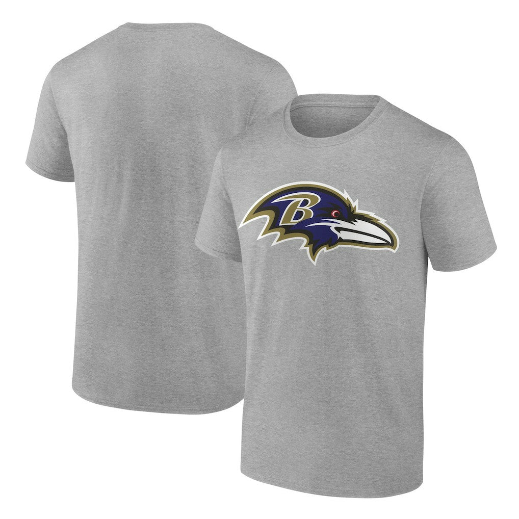 Baltimore Ravens Primary Logo T-Shirt Heather Gray