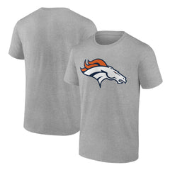 Denver Broncos Primary Logo T-Shirt Heather Gray