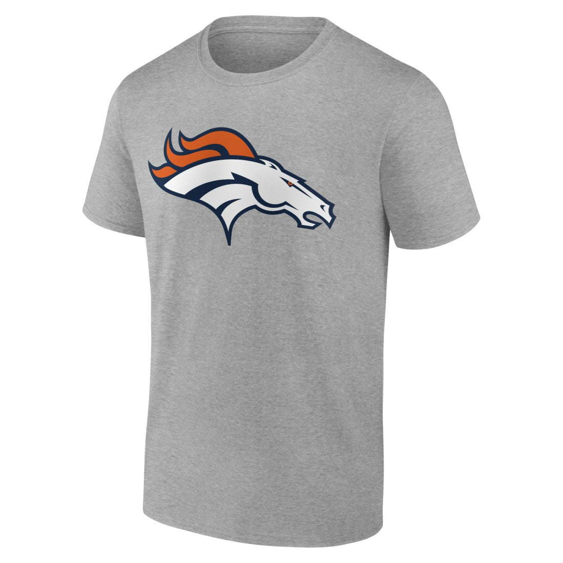 Denver Broncos Primary Logo T-Shirt Heather Gray