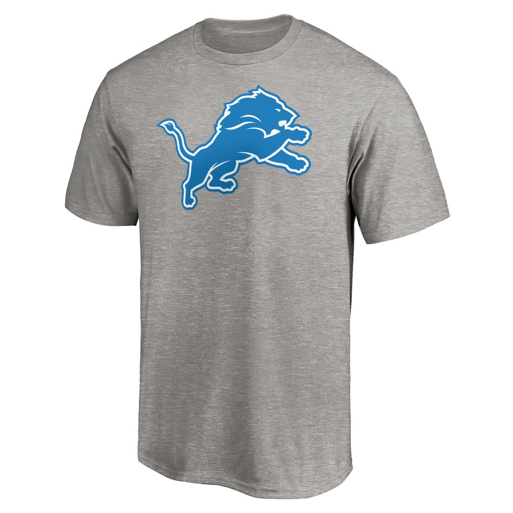 Detroit Lions Primary Logo T-Shirt Heather Gray