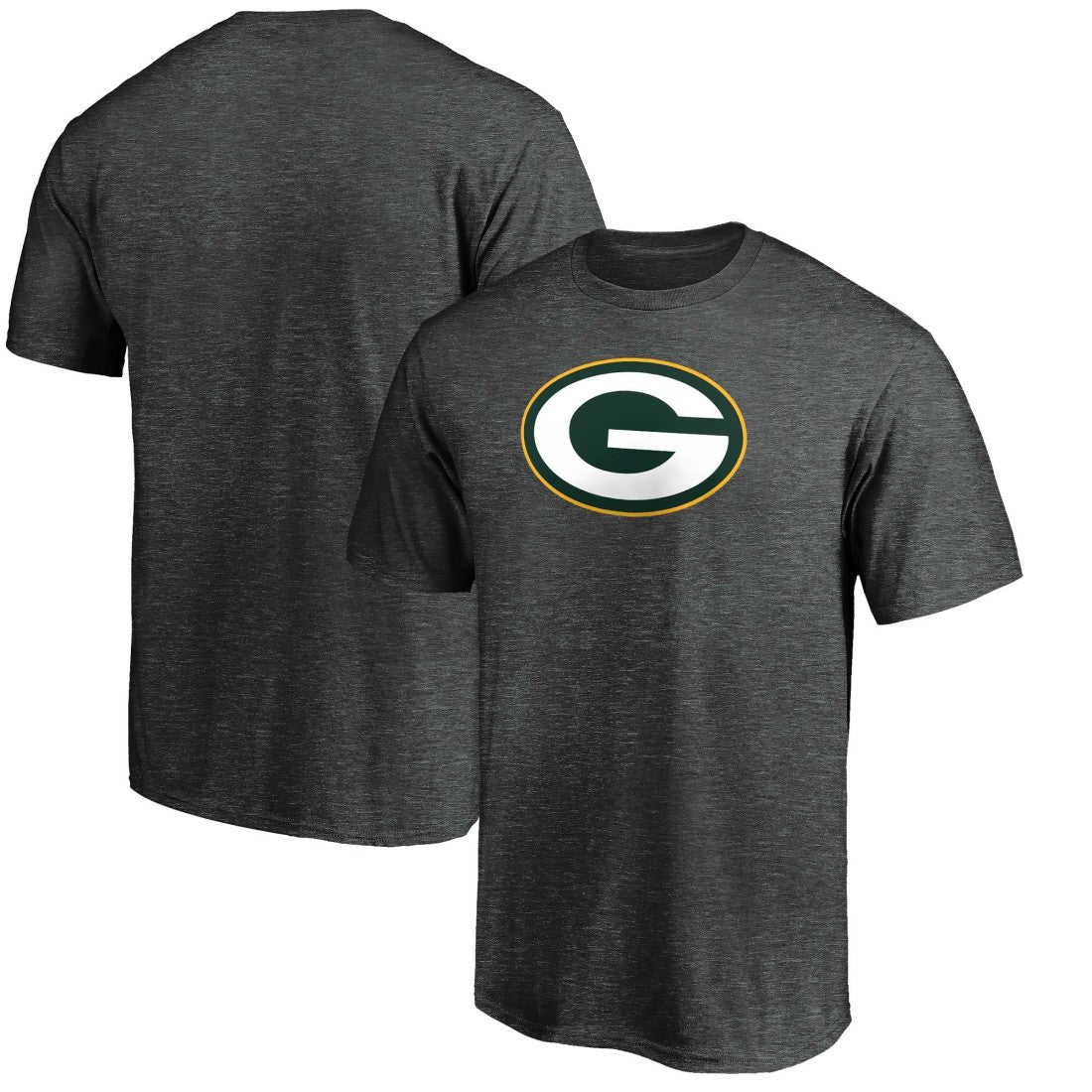 Green Bay Packers Primary Logo T-Shirt Heather Charcoal
