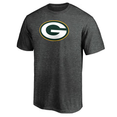 Green Bay Packers Primary Logo T-Shirt Heather Charcoal