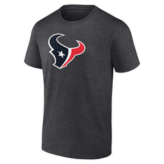 Houston Texans Primary Logo T-Shirt Heather Charcoal
