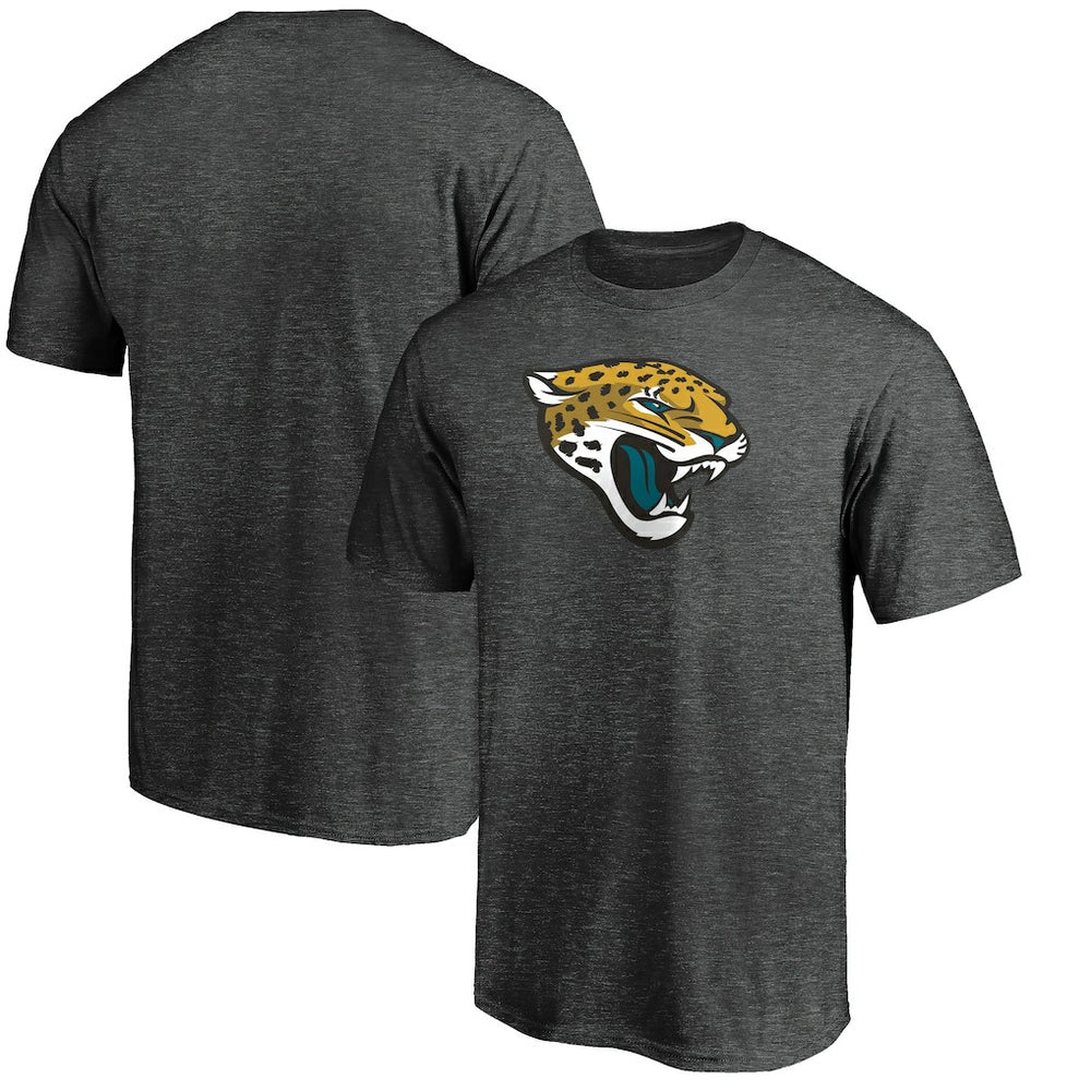 Jacksonville Jaguars Primary Logo T-Shirt Heather Charcoal