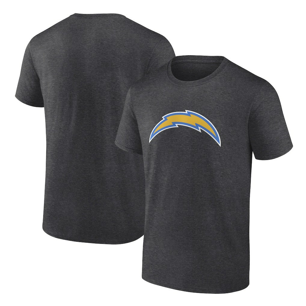 Los Angeles Chargers Primary Logo T-Shirt Heather Charcoal