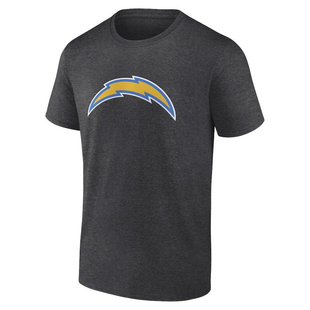Los Angeles Chargers Primary Logo T-Shirt Heather Charcoal