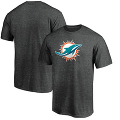 Miami Dolphins Primary Logo T-Shirt Heather Charcoal