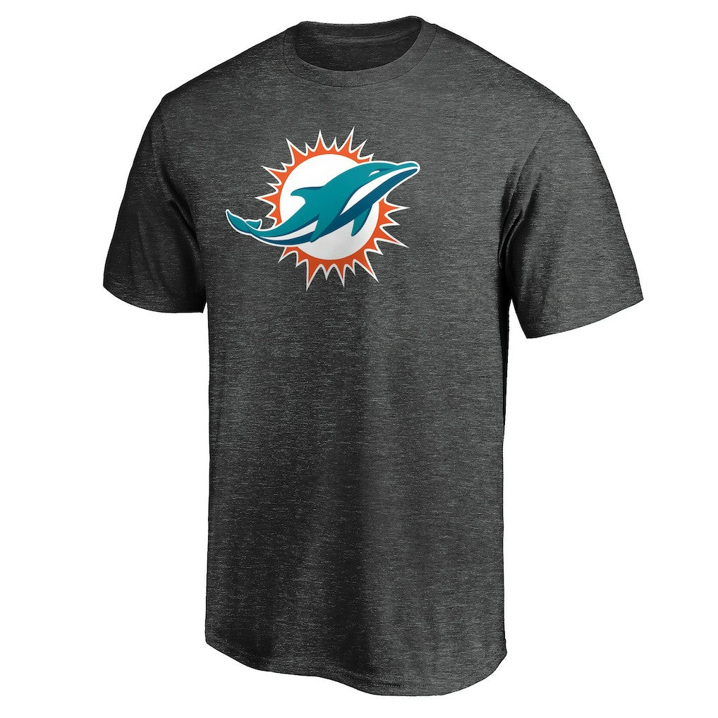 Miami Dolphins Primary Logo T-Shirt Heather Charcoal