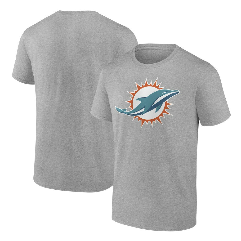 Miami Dolphins Primary Logo T-Shirt Heather Gray