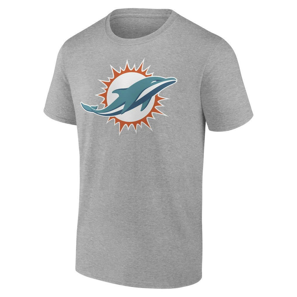 Miami Dolphins Primary Logo T-Shirt Heather Gray