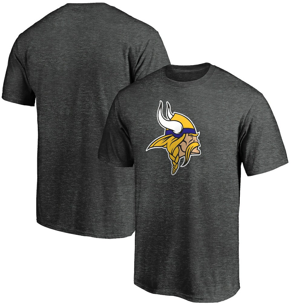 Minnesota Vikings Primary Logo T-Shirt Heather Charcoal