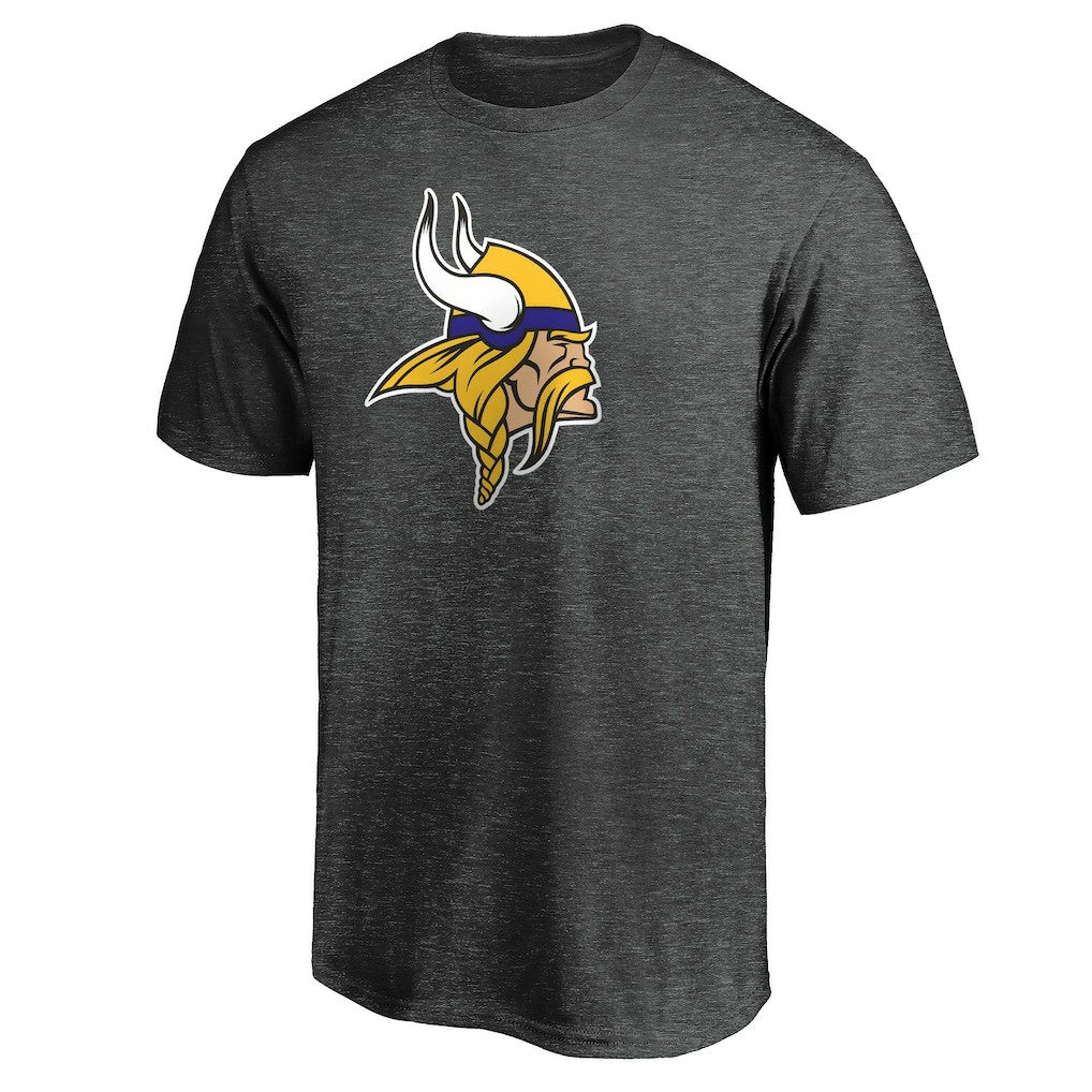 Minnesota Vikings Primary Logo T-Shirt Heather Charcoal