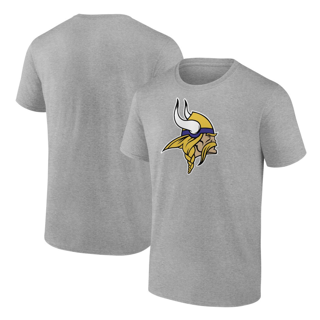 Minnesota Vikings Primary Logo T-Shirt Heather Gray
