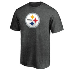 Pittsburgh Steelers Primary Logo T-Shirt Heather Charcoal